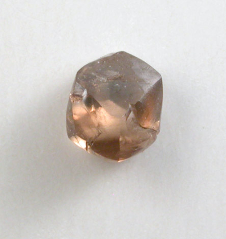 Diamond (0.30 carat brown dodecahedral crystal) from Majhgawan Pipe, near Panna, Madhya Pradesh, India