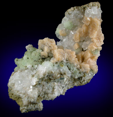 Chabazite, Prehnite, Calcite from New Street Quarry, Paterson, Passaic County, New Jersey