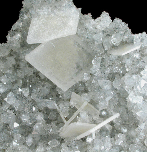 Barite on Apophyllite from Jalna, Maharashtra, India