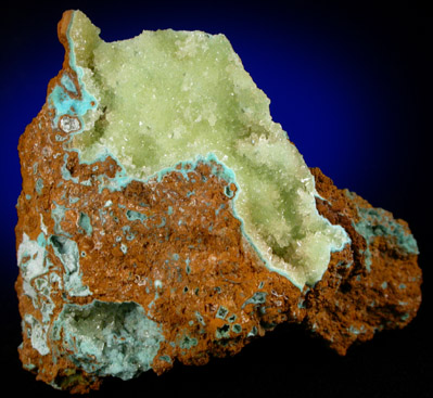 Senegalite with Turquoise from Kouroudaiko Iron Deposit, Faleme River, Senegal (Type Locality for Senegalite)