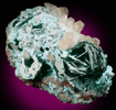 Calcite, Chrysocolla, Malachite from Mashamba Mine, Kolwezi, Katanga (Shaba) Province, Democratic Republic of the Congo