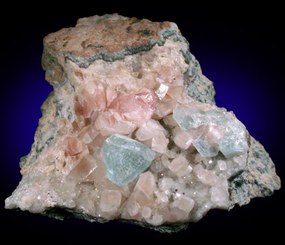 Fluorite and Calcite from Steinach, near Pleystein, Bavaria, Germany