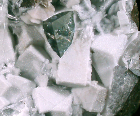 Fluorite, Calcite, Aragonite from Heights Quarry, Westgate, Weardale District, County Durham, England