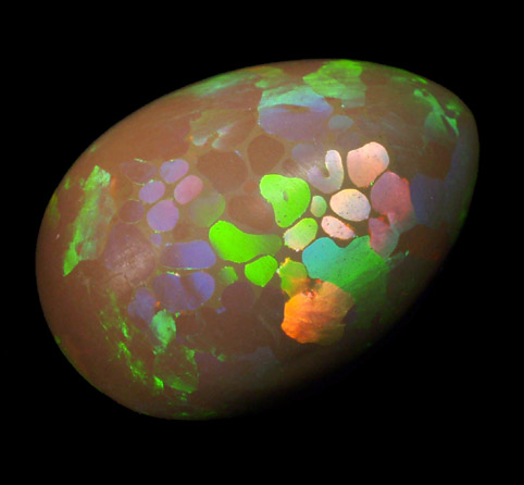 Opal (Precious Opal) from near Mezezo, Shewa (also Shoa or Showa) Plateau, Amhara, Ethiopia