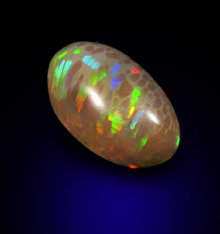 Opal (var. Hydrophane Fire Opal) from near Mezezo, Shewa (also Shoa or Showa) Plateau, Amhara, Ethiopia