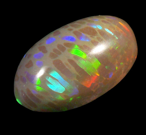 Opal (var. Hydrophane Fire Opal) from near Mezezo, Shewa (also Shoa or Showa) Plateau, Amhara, Ethiopia
