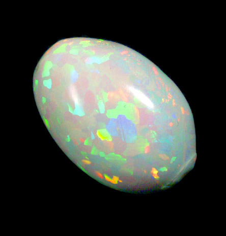 Opal (var. Fire Opal Hydrophane) from near Mezezo, Shewa (also Shoa or Showa) Plateau, Amhara, Ethiopia