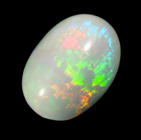 Opal (var. Fire Opal Hydrophane) from near Mezezo, Shewa (also Shoa or Showa) Plateau, Amhara, Ethiopia