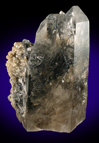 Cosalite in Quartz from Qara Oba (Kara Oba), 320 km SSW of Qaraghandy, Betpaqdala Plateau, Kazakhstan