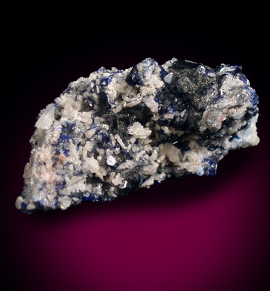 Cerussite on Azurite from Mammoth-St. Anthony Mine, Tiger, Mammoth District, Pinal County, Arizona