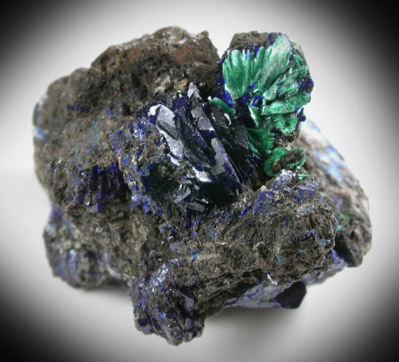 Azurite and Malachite from Bisbee, Warren District, Cochise County, Arizona