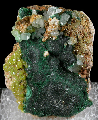 Cerussite, Pyromorphite, Malachite from Brown's Prospect, Rum Jungle, 61 km south of Darwin, Northern Territory, Australia