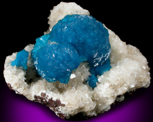 Cavansite on Stilbite from Wagholi Quarry, Maharashtra, India