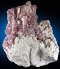Microlite on Elbaite var. Rubellite Tourmaline with Lepidolite from Nuristan Province, Afghanistan