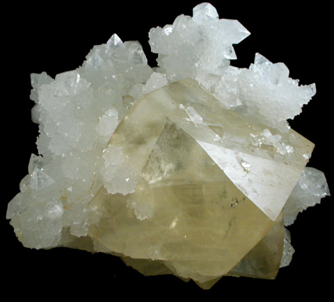 Calcite and Apophyllite from Pashan Hill Quarry, Maharashtra, India