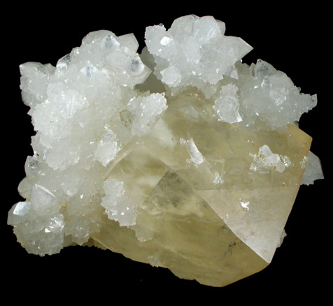 Calcite and Apophyllite from Pashan Hill Quarry, Maharashtra, India
