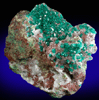 Dioptase on Calcite from Tsumeb Mine, Otavi-Bergland District, Oshikoto, Namibia