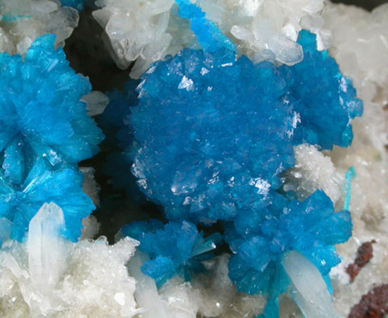 Cavansite on Stilbite from Wagholi Quarry, Maharashtra, India