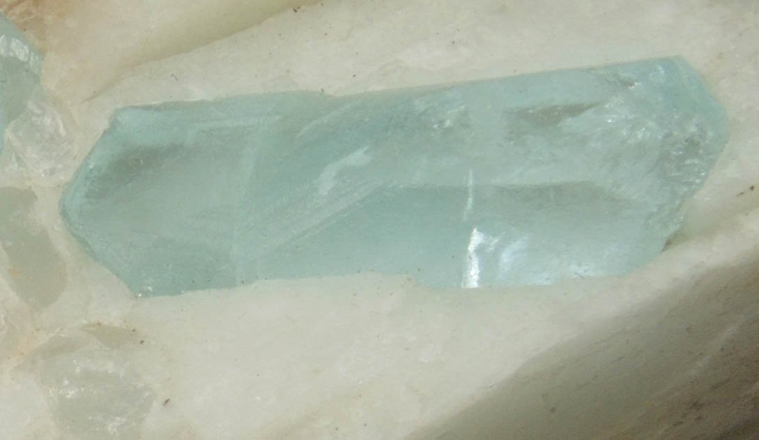 Beryl var. Aquamarine in Albite from Skardu District, Baltistan, Gilgit-Baltistan, Pakistan