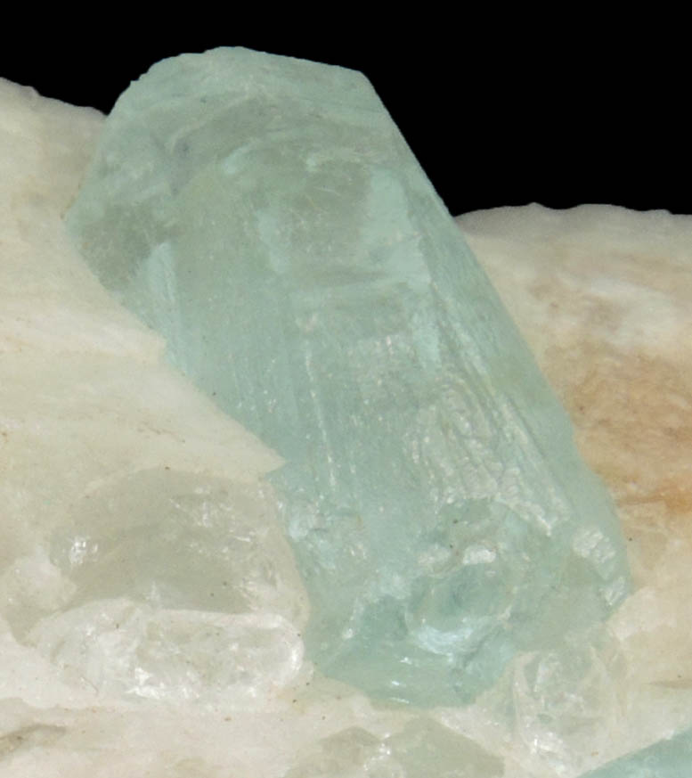 Beryl var. Aquamarine in Albite from Skardu District, Baltistan, Gilgit-Baltistan, Pakistan