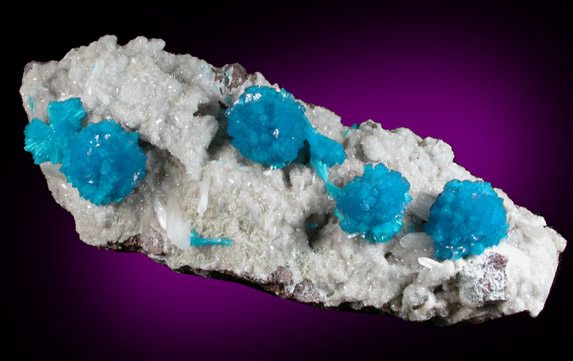 Cavansite on Stilbite-Ca from Wagholi Quarry, Maharashtra, India