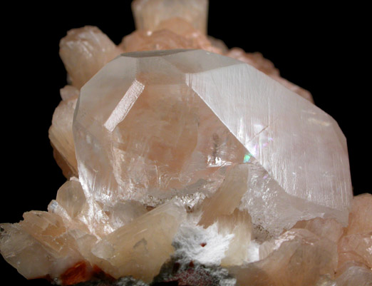 Calcite on Stilbite from Aurangabad, Maharashtra, India