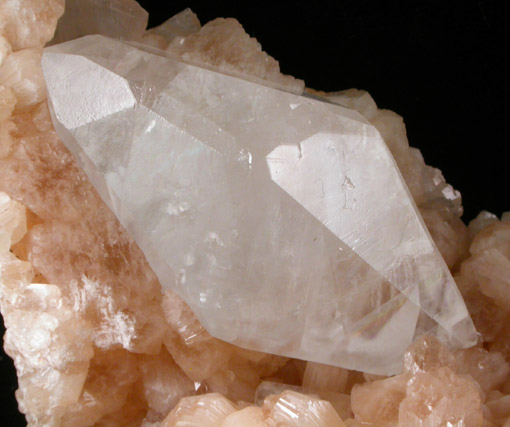 Calcite on Stilbite from Aurangabad, Maharashtra, India