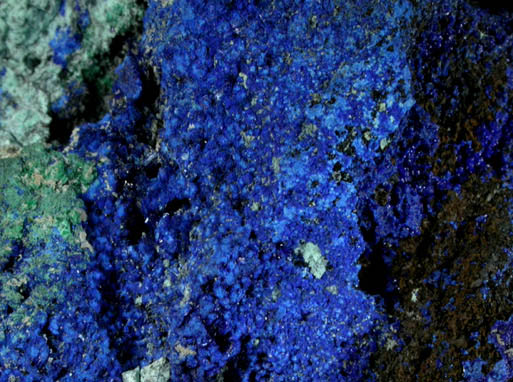 Azurite, Tenorite and Malachite from Omega Mine, Helvetia District, Santa Cruz County, Arizona