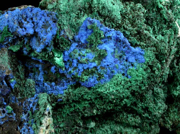 Azurite and Malachite from Omega Mine, Helvetia District, Santa Cruz County, Arizona