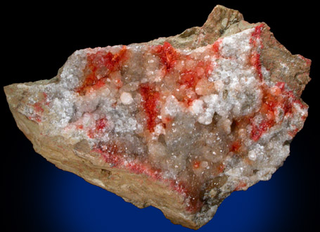 Cuprite var. Chalcotrichite and Apophyllite from Christmas Mine, Banner District, Gila County, Arizona