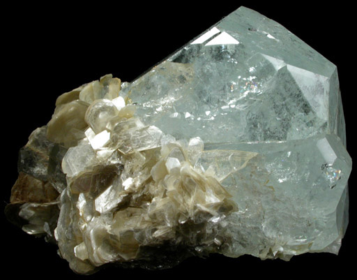 Beryl var. Aquamarine with Muscovite from Xuebaoding Mountain near Pingwu, Sichuan Province, China