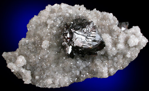 Sphalerite on Quartz from Elmwood Mine, Carthage, Smith County, Tennessee