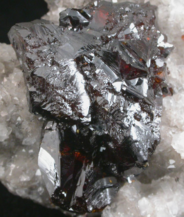 Sphalerite on Quartz from Elmwood Mine, Carthage, Smith County, Tennessee