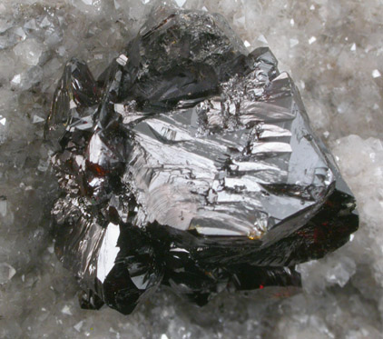 Sphalerite on Quartz from Elmwood Mine, Carthage, Smith County, Tennessee