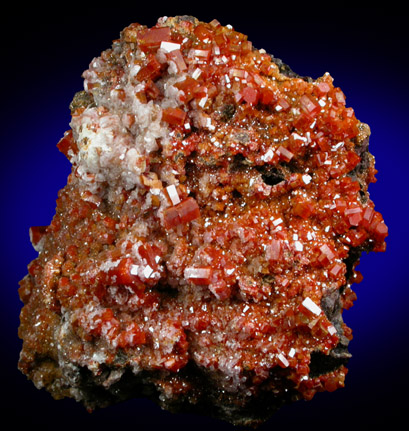 Vanadinite with Calcite from North Geronimo Mine, La Paz County, Arizona