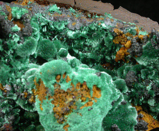 Malachite and Cuprite from Bisbee, Warren District, Cochise County, Arizona