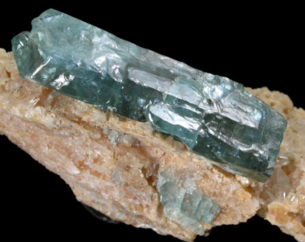 Fluorapatite on Calcite from Slyudyanka, Lake Baikal area, Irkutskaya Oblast', Russia