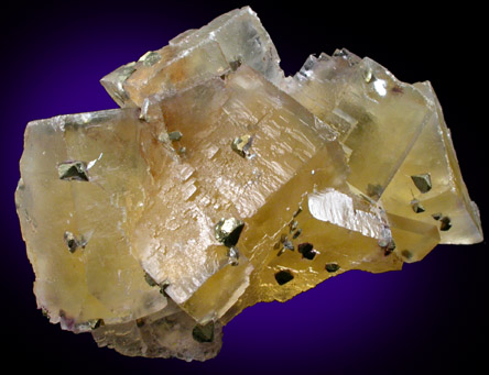 Fluorite with Chalcopyrite from Mahoning #7 Mine, Davis-Deardorff Complex, Cave-in-Rock District, Hardin County, Illinois