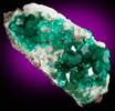 Dioptase on Calcite from Tsumeb Mine, Otavi-Bergland District, Oshikoto, Namibia