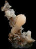 Stilbite on Quartz stalactite from Jalgaon, Maharashtra, India