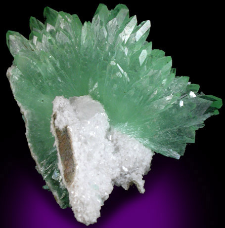 Apophyllite on Quartz from Pashan Hill Quarry, Maharashtra, India