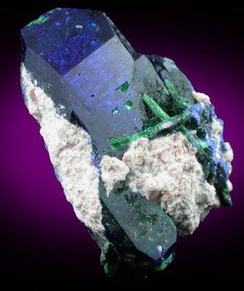 Azurite and Malachite from Milpillas Mine, Cuitaca, Sonora, Mexico