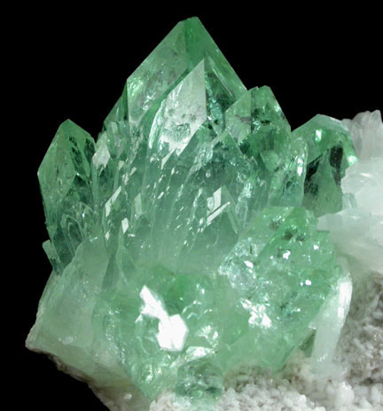 Apophyllite with Stilbite on Quartz from Pashan Hill Quarry, Pune District, Maharashtra, India