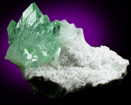 Apophyllite with Stilbite on Quartz from Pashan Hill Quarry, Pune District, Maharashtra, India