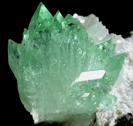 Apophyllite with Stilbite on Quartz from Pashan Hill Quarry, Pune District, Maharashtra, India