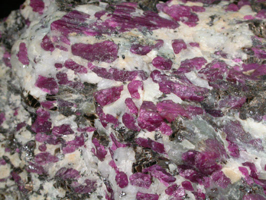 Corundum var. Ruby from Froland, Arendal, Norway