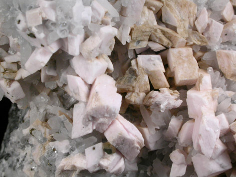 Rhodochrosite on Quartz from Pachapaqui District, Bolognesi Province, Ancash Department, Peru