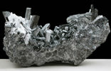 Manganite with Barite from Ilfeld, Nordhausen, Harz Mountains, Thuringia, Germany (Type Locality for Manganite)