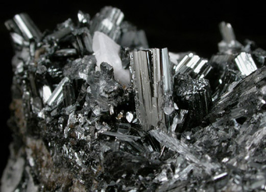 Manganite with Barite and Quartz from Ilfeld, Harz Mountains, Thuringia, Germany (Type Locality for Manganite)