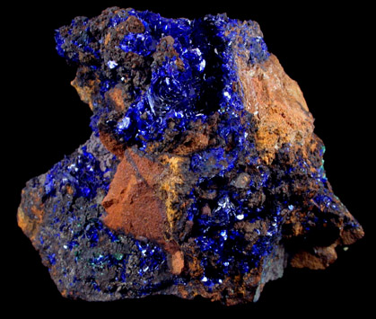Azurite from 4750' Level, Phelps Dodge Morenci Mine, Morenci, Arizona